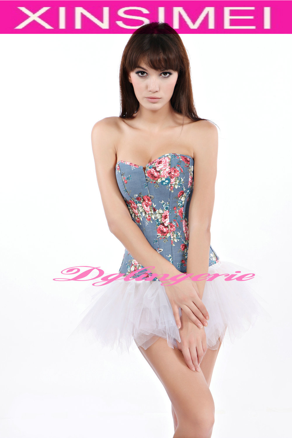 Free shipping sexy corset with tutu dress