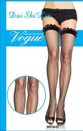 Free shipping, Sexy Lady Long stocking 6 pieces/lot, 88% nylon 12% spendex black, red, white 4057,