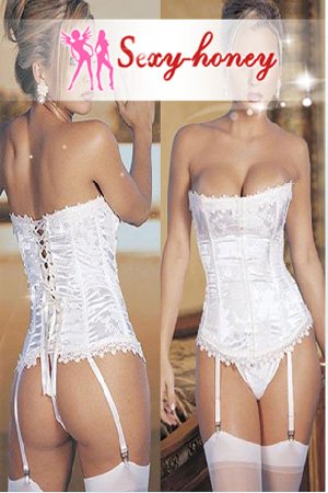 Free Shipping!Sexy Lingerie Corset White-LD-10381