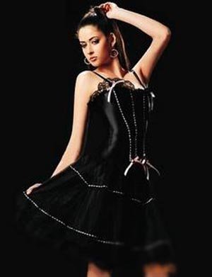 Free shipping Sexy Lingerie dress Overbust corset shaper mini tutu skirt black dress sets A1222