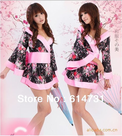 Free shipping!!Sexy Lingerie Kimono Dress Set.Free size.SleepwearUnderwear ,Uniform Temptation