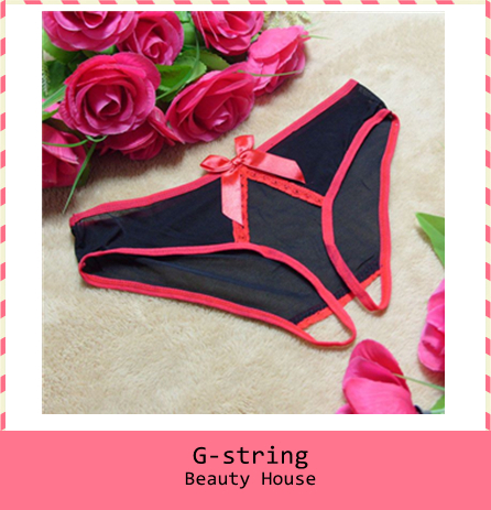 Free shipping Sexy lingerie sexy bow-sack perspective underwear woman sexy G-string lady panties Z0024