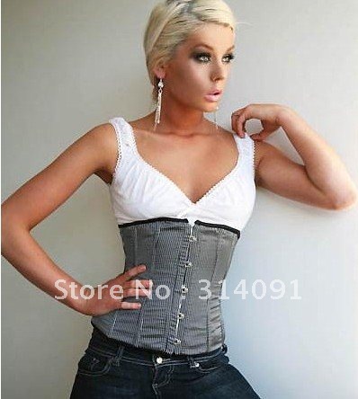 Free shipping!! Sexy Lingerie Waist Cincher underwear women  Corset with G-String corset skirt bodysuit 8120