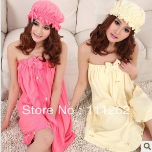 free shipping Sexy lovely wiping a bosom female toweling bath towel pajamas