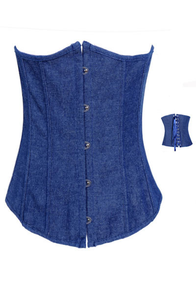 Free Shipping! Sexy Pretty Ladies Blue Jeans Look Denim Corset LB4436  Women's shapewear