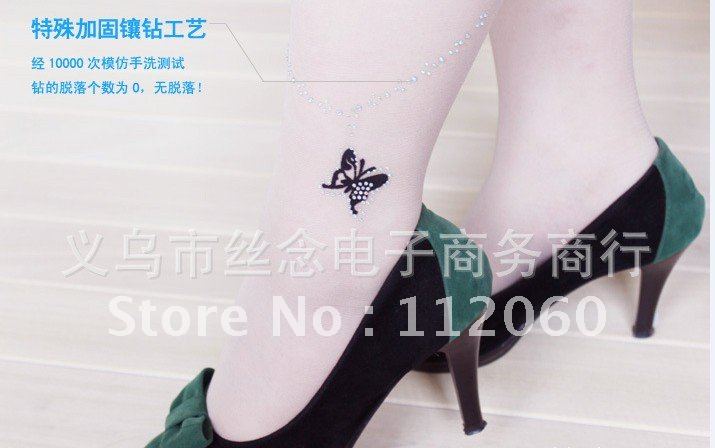 Free shipping sexy Tattoo filar socksfemale socks /tights /pantyhose wholesale 20 pairs/lot 2 Colors for choice