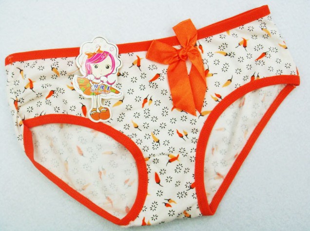 free shipping sexy temptation print  Hot pepper bow  women's cotton  low-waist underwear panties free size