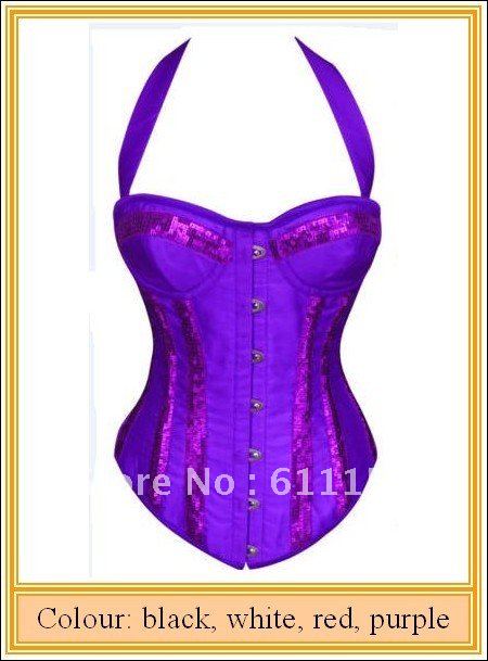 Free shipping!sexy underwear   sexy underwear  leather corset  Showngirl Burlesque Corset Purpie  !wholesale