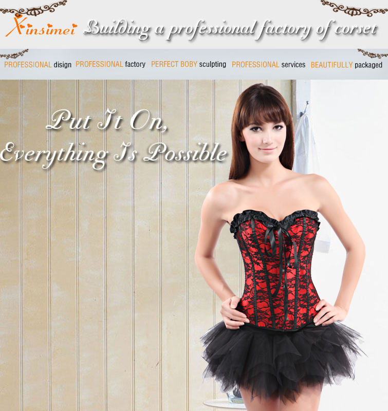 Free shipping sexy women lace corset