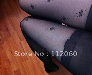 Free shipping sexy women silk stocking /black stars pantynose/tights wholesale 10 pieces/lot