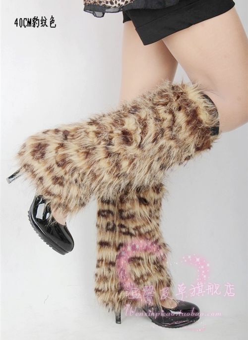 free shipping Shoes cover boot covers socks faux fur leg cover ankle sock fur booties thermal