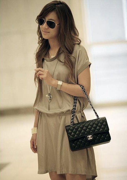 free shipping Short Sleeve sweet  Sexy Dress Golden new arrival