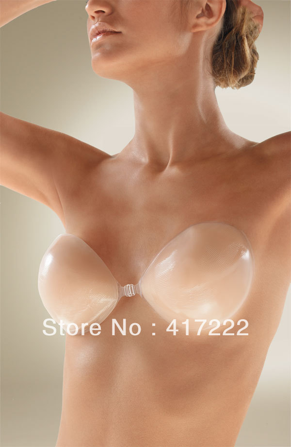 Free Shipping!Silicone Invisible Self Adhesive Strapless Bra Reusable Size A,B,C,D