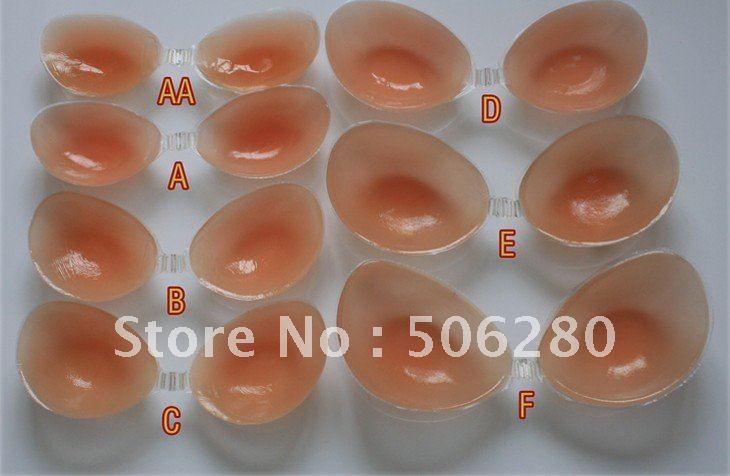 Free shipping Size ABCDEF Cup Invisible Reusable Self-adhesive Silicone Bra Cups