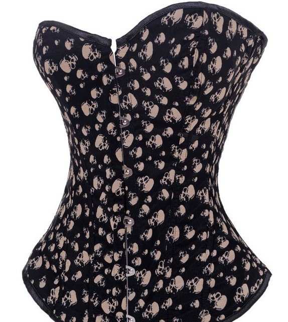 Free shipping!! Skull Printed Corset Sexy lingerie wholesale retail 8905