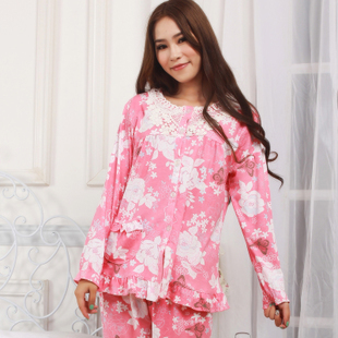 Free Shipping Sleepwear  autumn women's long-sleeve lounge women's sleep set 01