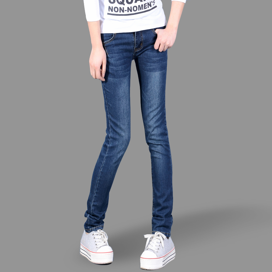 Free shipping Slim elastic plus size jeans female skinny pants jeans trousers 928 female all-match