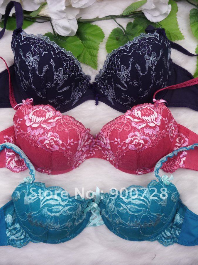 Free shipping small size big cup(30~34D,DD,E,F) bra (50pcs/lot mixed in different styles )120726-04 plus cup bra