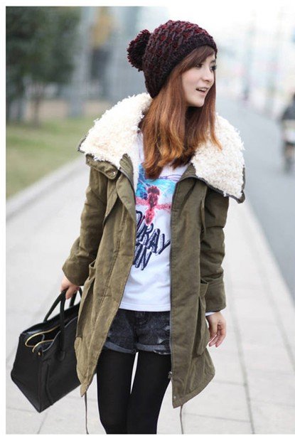 free shipping ! South Korea long style cotton-padded clothes woman upset coat