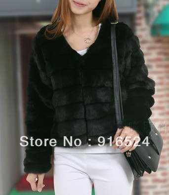 FREE SHIPPING+Special Clearance 2013 Winter New Imitation Rex Rabbit Fur Grass Short Coat