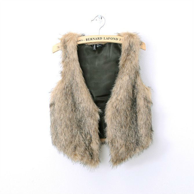 Free Shipping special Womens faux fur vest  Joker faux fur vest wholesale W0329