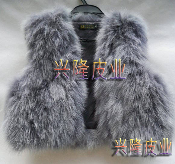 FREE SHIPPING! Spring and autumn female fashion fox fur vest 2012 fur overcoat short design