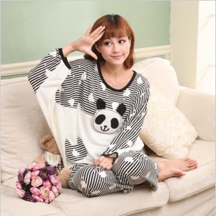 Free shipping+Spring and autumn lady cloak sleeve hip-hop beautiful cotton pajamas,cartoon leisure wear long sleeve pajama sets