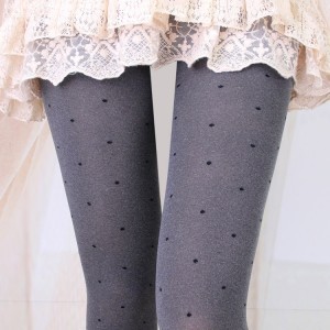 Free shipping Spring and autumn new arrival grey black pantyhose stockings spring female plus crotch legging