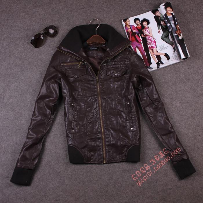 free shipping Spring and autumn women's fashion new arrival Women motorcycle leather clothing female leather clothing outerwear