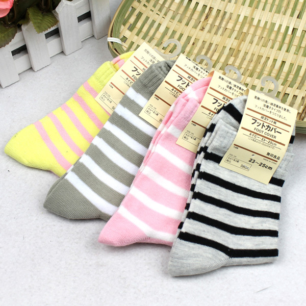 Free Shipping spring and summer women's 100% cotton socks women's