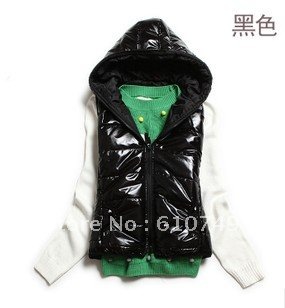 Free Shipping Spring Autumn and Winter New Korean Fashion Hooded Down cotton Waistcoat