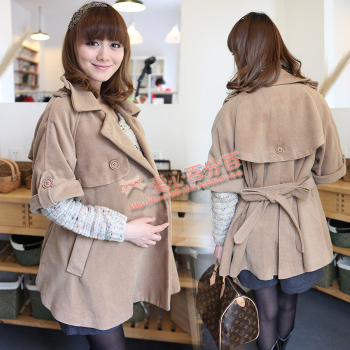 Free shipping Spring maternity clothing maternity overcoat maternity wool outerwear elegant shs024 antenatal postpartum