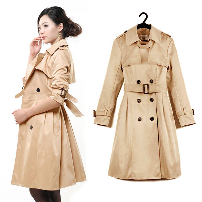 free shipping,  spring new arrival elegant long design trench overcoat outerwear 1791