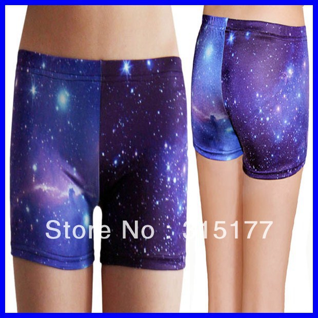 Free shipping Star-studded Night Sky Short wholesale 10pieces/lot Mix order Tight high Shorts 2013 Women sexy pants 79160