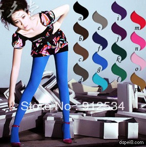 Free shipping stockings pantyhose colored stockings leggings delicate elastic