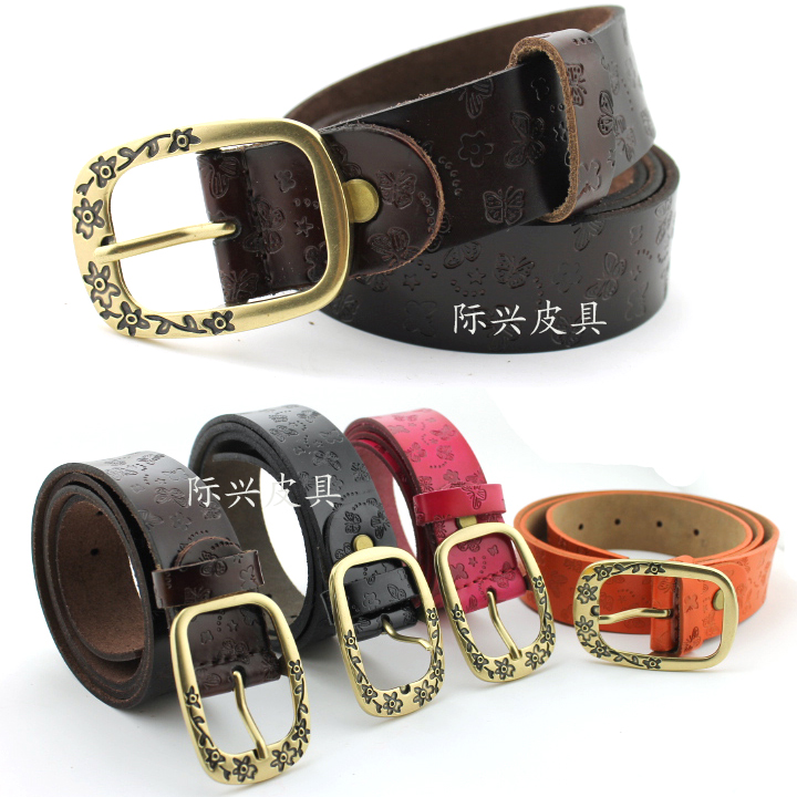 Free shipping Strap female fashion Women genuine leather vintage belt female casual all-match decoration