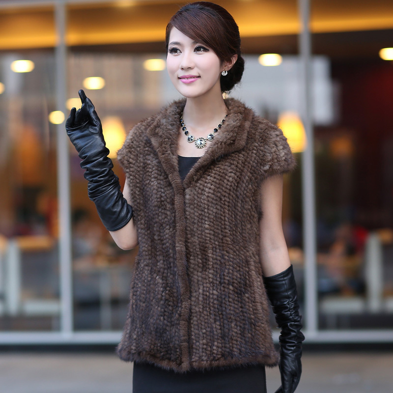 free shipping Sukracarya 2012 female fur coat vest mink hair vest cardigan vest 1325