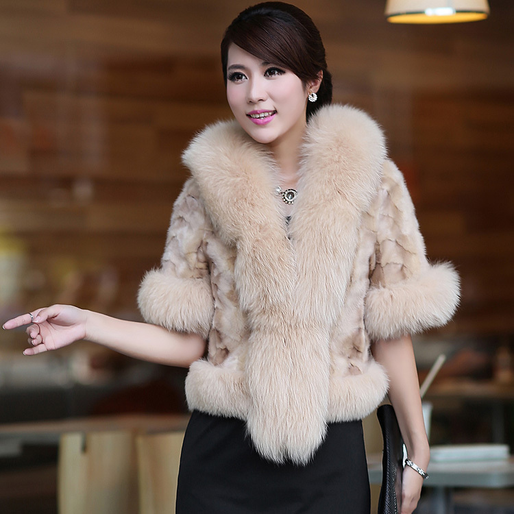 free shipping Sukracarya 2012 mink hair fox vest mink hair slim fur coat yst6669