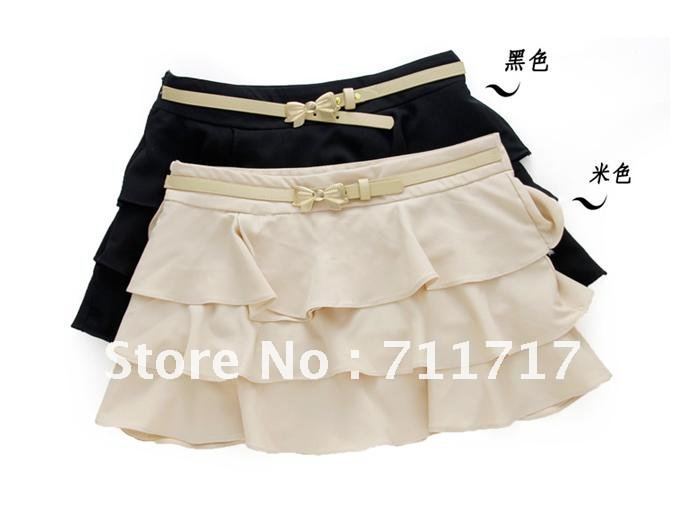 Free shipping   Summer shorts low waist hot pants female skirts pants han edition chiffon cake falbala