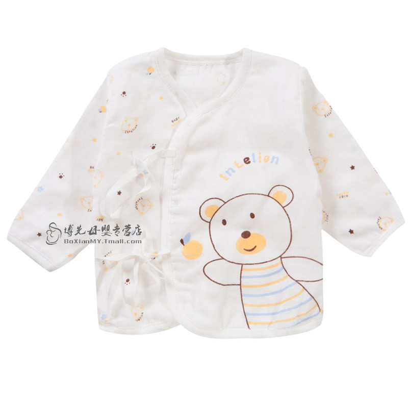 free shipping Summer summer baby 100% cotton gauze top monk clothes newborn underwear baby long-sleeve thin lounge