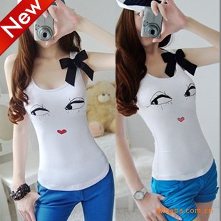 free shipping,sun top,suspenders,woman sun top,woman suspenders,100% cotton tank top,lady vest,wholesale vest,white vest