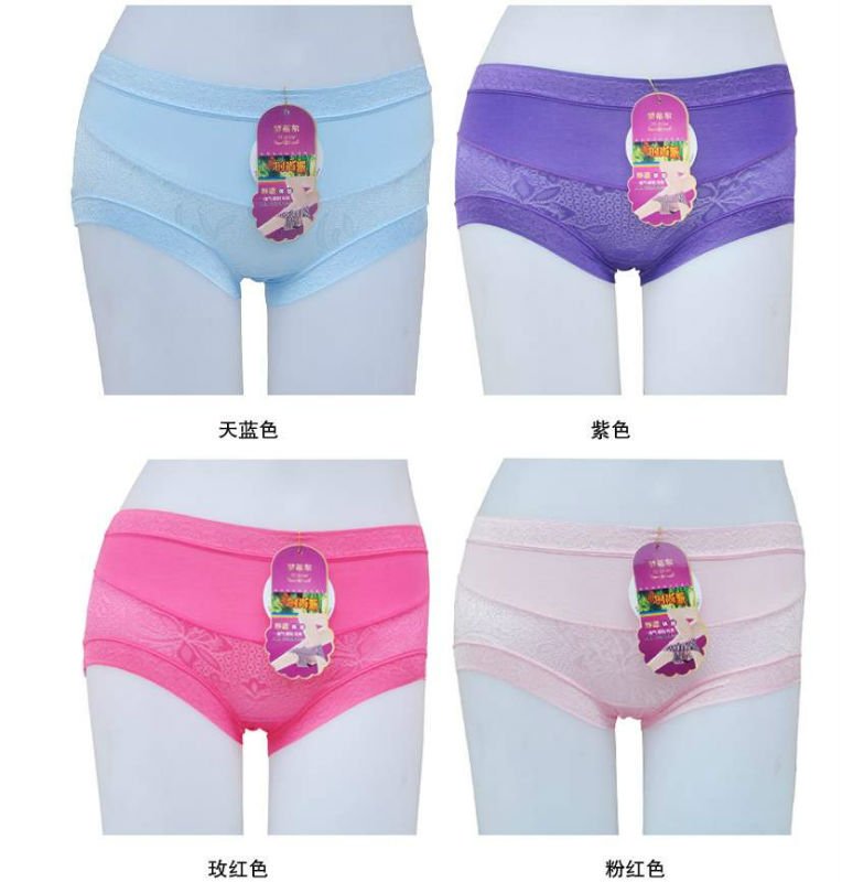 Free shipping , super soft  lady's pants, briefs, bamboo fiber material, wholesale 5pcs/lot