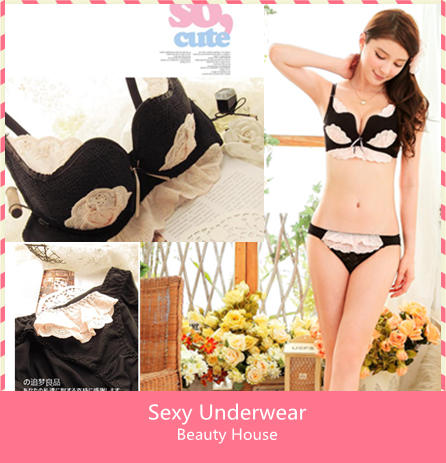 Free shipping sweet gather U-cup bra sets adjustment type insert piece underwear lady sexy comfortable bra sets F0072