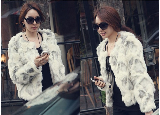 Free shipping Sz faux outerwear short design long-sleeve cardigan