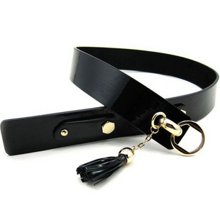 Free shipping Tassel japanned leather wide belt female women's belt fashion all-match decoration strap A489