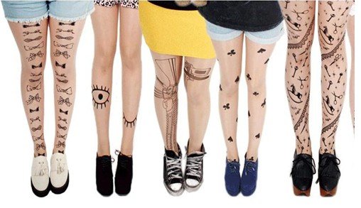 FREE SHIPPING Tattoos fake tattoo stockings pantyhose bottoming pantyhose