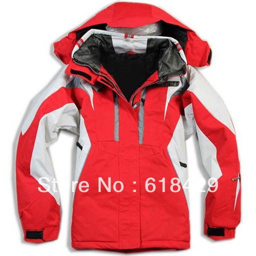 Free shipping Technical Skiing jacket for lady, Cotton padded, Warm and waterproof, Hardshell for Snowing