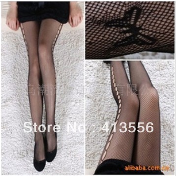 Free shipping The 2012 side circle Bow stockings hollow rompers retro jacquard fishnet stockings b344 ow