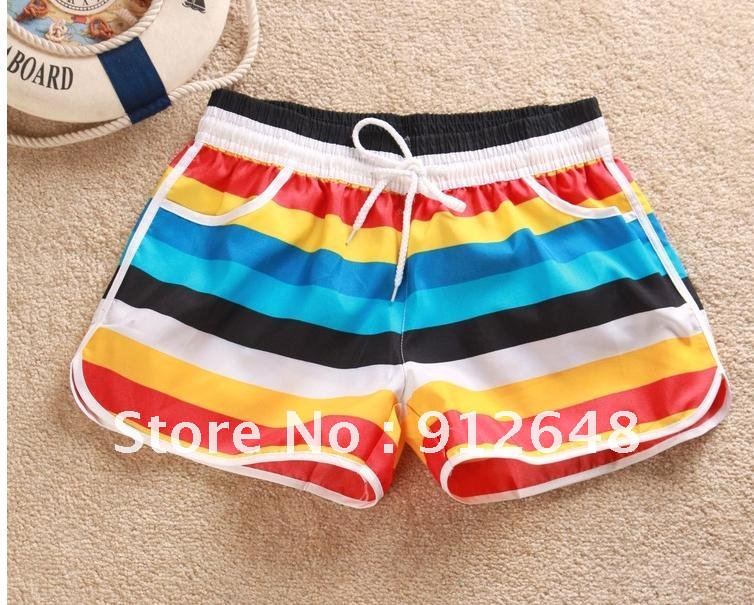 free  shipping  The summer 2012 new stripe shorts beach pants of female money