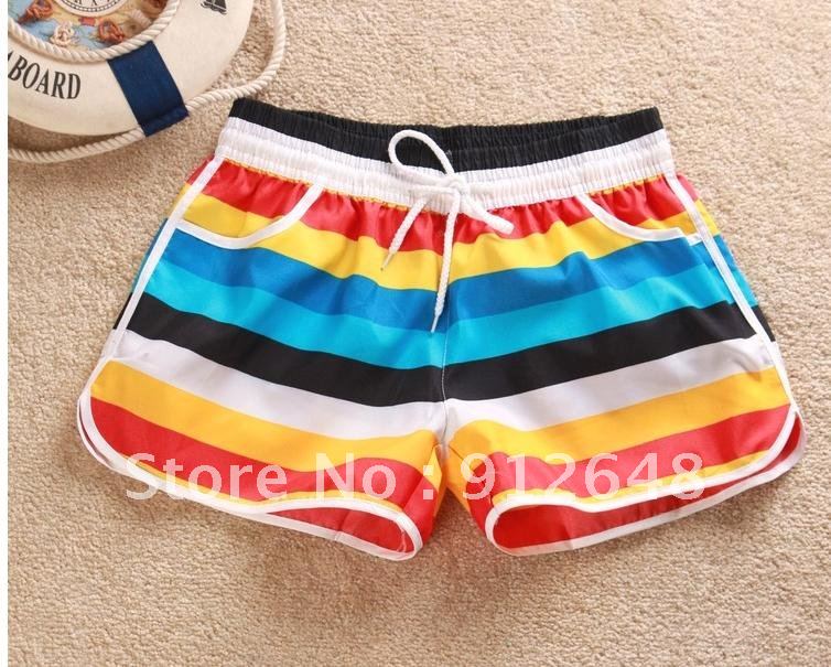 free  shipping  The summer 2012 new stripe shorts beach pants of female money